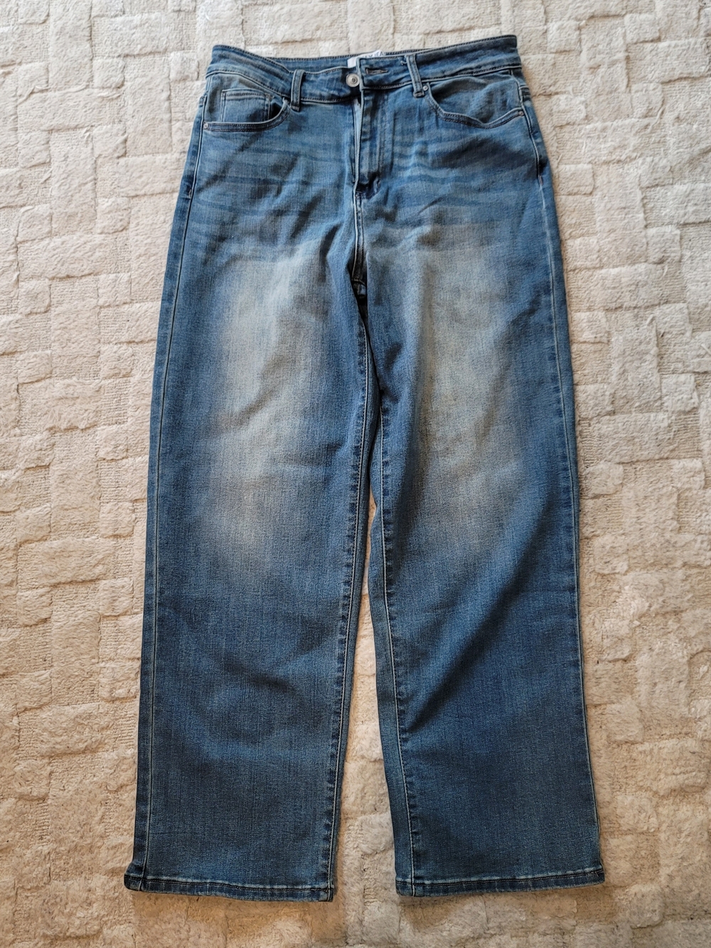 WAX‎ High Rise Wide Leg Jeans Faded Trendy Women's Size 11/30